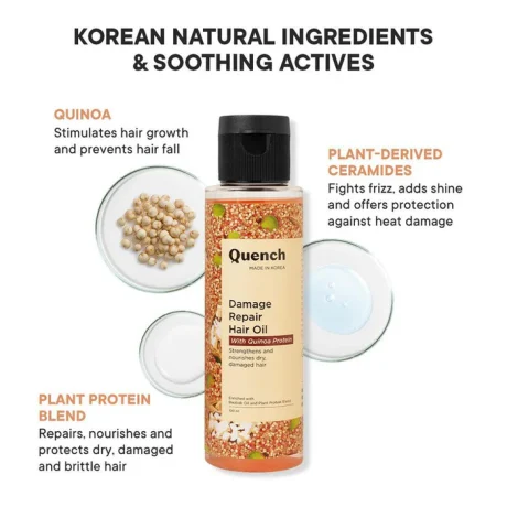 Quench Quinoa Damage Repair Hair Oil pic 4