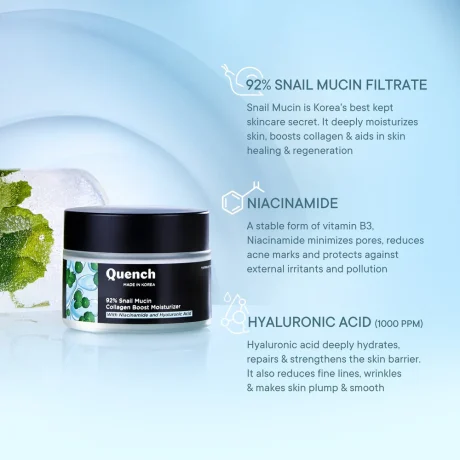 Quench 92� Snail Mucin Collagen Boost Moisturizer pic 2