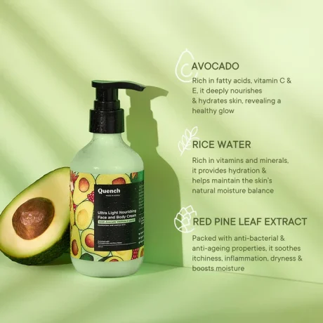 Quench Avocado Ultra Light Nourishing Face & Body Cream pic 2