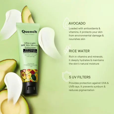 Quench Avocado Ultra Light SPF 50+ Sunscreen pic 2