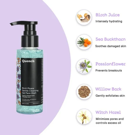 Quench Birch Juice Gentle Cleansing Gel Face Wash pic 3