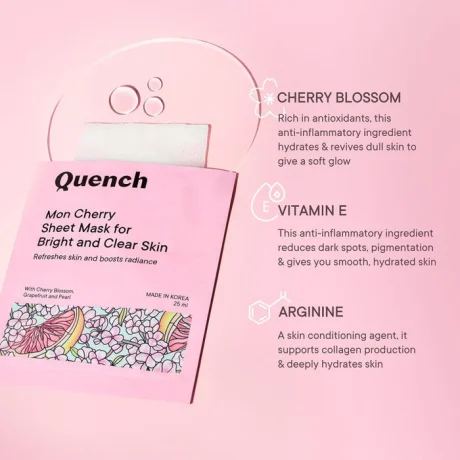 Quench Cherry Blossom Brightening & Clarifying Sheet Mask pic 4
