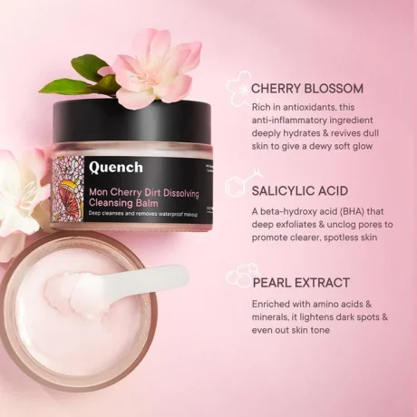 Quench Cherry Blossom Dirt Dissolving Cleansing Balm pic 2