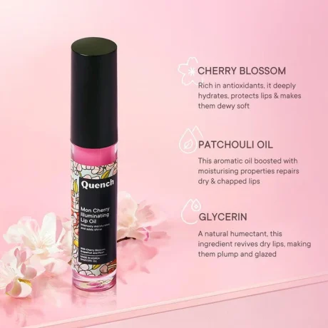 Quench Cherry Blossom Illuminating Lip Oil pic 2