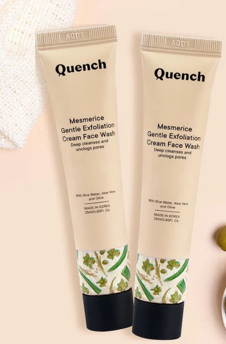 Quench Rice Water Gentle Exfoliation Cream Face Wash 25ml pic 1
