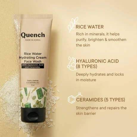 Quench Rice Water Gentle Exfoliation Cream Face Wash pic 2