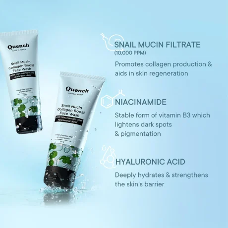 Quench Snail Mucin Collagen Boost Face Wash pic 2