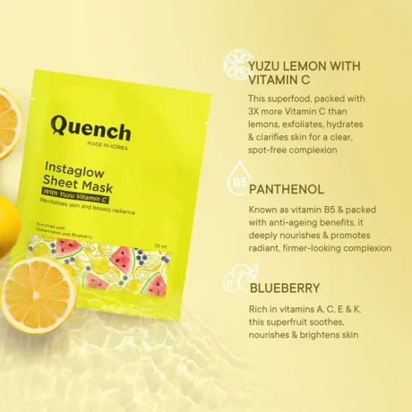 Quench Yuzu Instaglow Sheet Mask pic 3